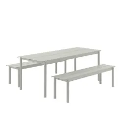 Muuto Linear Steel Table, 200 X 75 Cm, Grey 9 Muuto Linear Steel Table, 200 X 75 Cm, Grey -Fredericia Sales Linear steel outdoor set 200x75 grey Muuto 5000x5000 hi res 150 1role