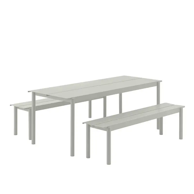 Muuto Linear Steel Table, 200 X 75 Cm, Grey 5 Muuto Linear Steel Table, 200 X 75 Cm, Grey - Image 3