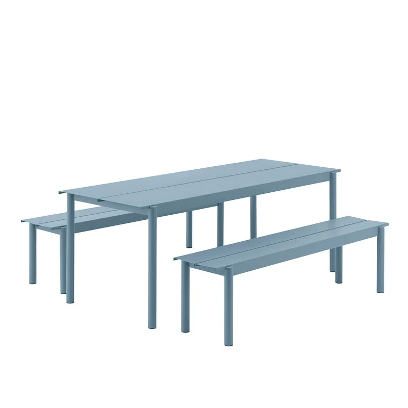 Muuto Linear Steel Table, 200 X 75 Cm, Pale Blue 4 Muuto Linear Steel Table, 200 X 75 Cm, Pale Blue - Image 2