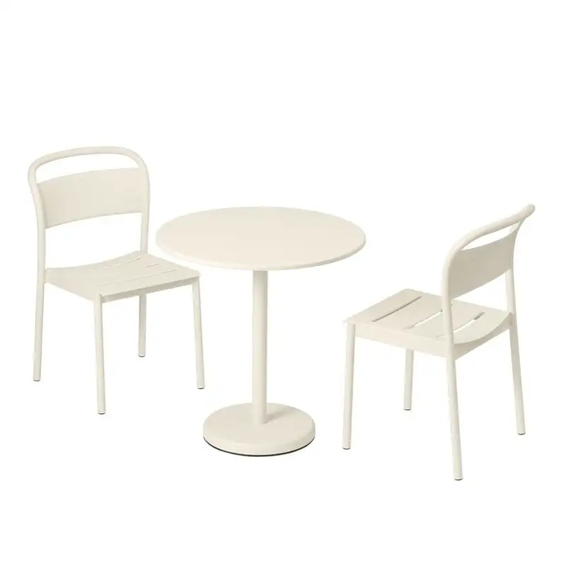 Muuto Linear Steel Side Chair, Off White 4 Muuto Linear Steel Side Chair, Off White - Image 2
