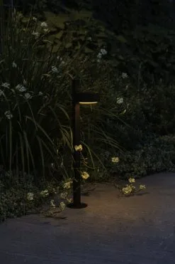 Marset Plaff-On B IP65 Bollard Lamp, Black -Fredericia Sales MARSET HR PLAFF ON BOLLARD WITH AMBIANCE 2