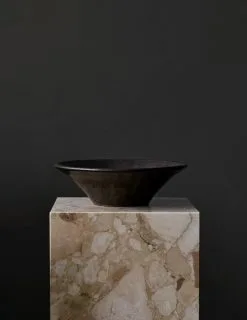 MENU Triptych Ceramic Bowl, 30 Cm, Mocha -Fredericia Sales MENU Plinth Tall Triptych Bowl