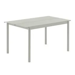 Muuto Linear Steel Table, 140 X 75 Cm, Grey