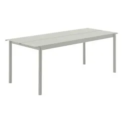 Muuto Linear Steel Table, 200 X 75 Cm, Grey