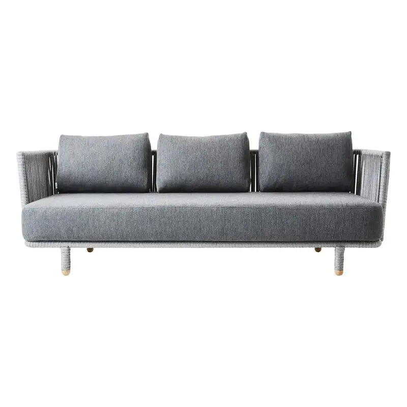 Cane-line Moments 3-seater Sofa, Grey 5 Cane-line Moments 3-seater Sofa, Grey - Image 3