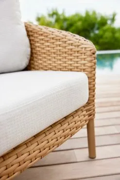 Cane-line Ocean Lounge Chair, Large, Natural - White Grey -Fredericia Sales Ocean large lounge 6