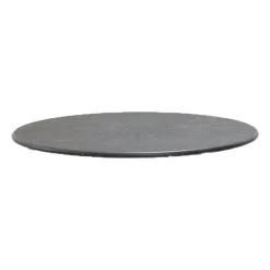 Cane-line Twist Coffee Table, Diam. 45 Cm, Lava Grey - Fossil Black -Fredericia Sales P45COB