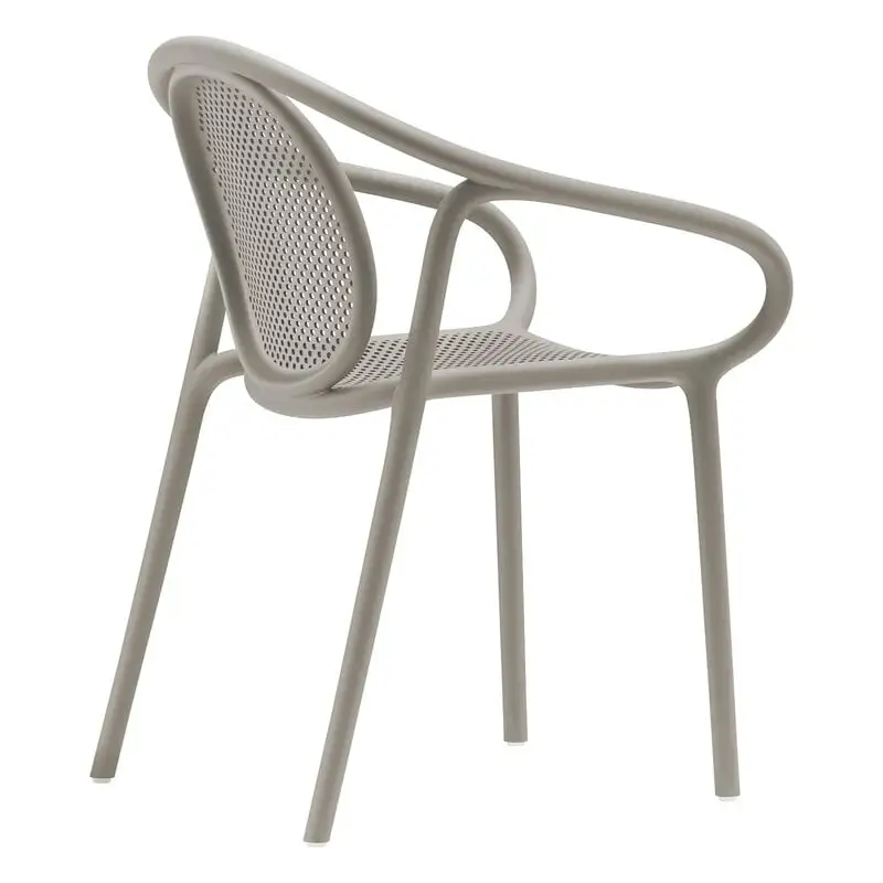 Pedrali Remind 3735r Armchair, Recycled Plastic, Grey 6 Pedrali Remind 3735r Armchair, Recycled Plastic, Grey - Image 4