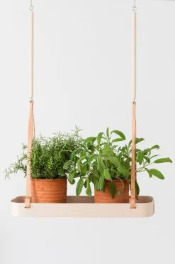 Verso Design Tuokko Hanging Shelf, Birch - Dark Grey -Fredericia Sales TUOKKOHANGINGSHELFgreens