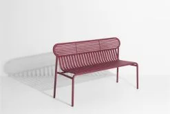 Petite Friture Week-end Bench, Burgundy -Fredericia Sales bench week end 28729