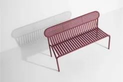 Petite Friture Week-end Bench, Burgundy -Fredericia Sales bench week end 28929