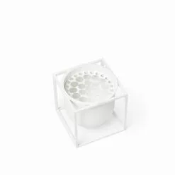 By Lassen Kubus Flowerpot 14, White -Fredericia Sales byLassen Kubus Flowerpot 14 White grid 300