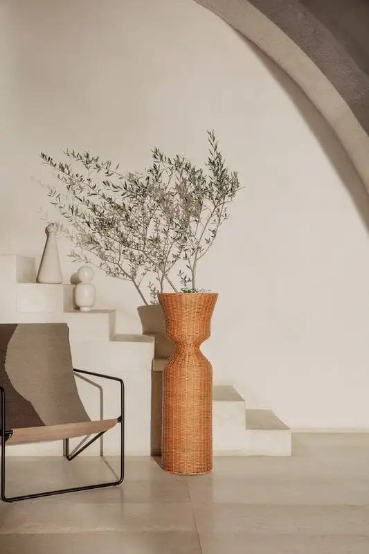 Ferm LIVING Agnes Plant Stand, 90 Cm, Rattan 7 Ferm LIVING Agnes Plant Stand, 90 Cm, Rattan - Image 6