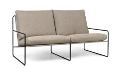 Ferm LIVING Desert 2-seater Sofa, Black - Dark Sand Dolce -Fredericia Sales fermLIVING SS22 DesertSofa 2seater BlackDarkSand 1104265434 pack 4