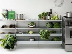 String Furniture String Outdoor Shelf 58 X 30 Cm, High, Galvanized -Fredericia Sales inspiaration string system kitchen metal galvanized floor panels landscape