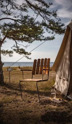 Grythyttan Stålmöbler Armchair A2, Galvanized Steel - Teak -Fredericia Sales klassiker teak 282 2