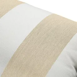 Fatboy King Outdoor Cushion, Stripe Sandy Beige -Fredericia Sales product large FATBOY King Pillow olefin stripe sandy beige closeup 04 105020